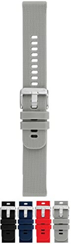 Morellato Cinturino per Smartwatch da Uomo in Silicone, Grigio, Modello Byte