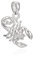 NKlaus Kettenanhänger klein Sternzeichen Skorpion 925 Silber 13x11mm Horoskop Zodiak 11296