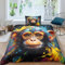 CGLTD AFFE 3D Bettbezug Set Mit Reißverschluss Und Kissenbezug Mikrofaser Bettwäsche Set Animal Bettbezüge 2 Teilig Für Kinder Erwachsene Single（135x200cm）