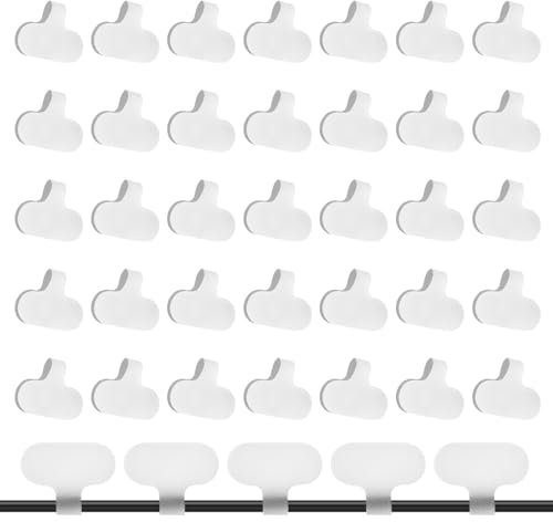 Qianyu 40 Pcs Hook Loop Cable Labels Self-Adhesive Writable Cord Wraps Clear Writing Wire Tags Cable Management for Classify Chargers Computers Electronics