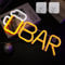 WIOSOUL Bar Neonleuchte, LED-Neon Schriftzug für Bar mit USB & Batteriebetrieb, bier lampe – Wanddekoration für Kneipe, Wohnzimmer, Home Pub, Bistro, Partyraum dekorative
