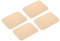 sourcing map 4 salvamanteles cuadrados de silicona para ollas y sartenes calientes, almohadillas antideslizantes resistentes al calor para encimeras de mesa de cocina, platos calientes, color beige