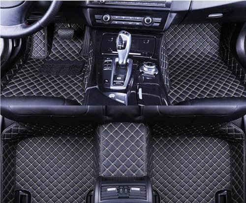 Teppich Für Dodge Für Grand Für Caravan 2008-2020 7 Sitz Auto Fußmatten Auto Teppiche Schutz Pad Teppiche Innen Teile Auto Fußmatten(Schwarzbeige)