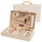 Forroby Kids Tool Set Toys Kit for Kids Age 3+, Montessori Wooden Tool Box with Tools, Pretend Play Toy, Educational Role Play Toys Gifts for Toddlers Boys Girls