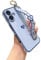 DEFBSC for iPhone 16 Case with Wrist Strap, Cute Side Love Heart Plating Edge Phone Case with Heart Pattern Wristband Finger Holder Stand Soft TPU Bumper Shockproof Protective Case - Blue