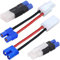 Xiatiaosann 2 Paar EC3 auf für Tamiya Buchse/Stecker Adapter, EC3 Buchse/Stecker Adapter auf für Tamiya 14 Gauge 5CM Kabelstecker für RC Lipo Batterieladegerät ESC RC Auto LKW Drohnen
