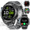 LIGE DM2 Smartwatch Herren 1.43'' Amoled Display mit GPS/Kompass/Barometerdruck/Höhenmesser, 5ATM Wasserdicht, 170+ Sportmodi, 45+ Tage Akku, Smartwatch für Android iOS