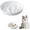 Amexo Gamelle Anti Glouton Chat, Gamelle Régime Anti Vomissement pour Chat Glouton, Bol Ludique Puzzle Interactif, Gamelle d'alimentation Lente avec Surélevée pour Chaton Manger Lentement, Blanc