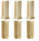 Emiif Sockelleiste Eckblöcke 6er Set für 10cm Höhe Sockelleiste Wand Bodenleiste Innen Außen Ecken Verbinder Selbstklebend ABS (L Champagner Gold)