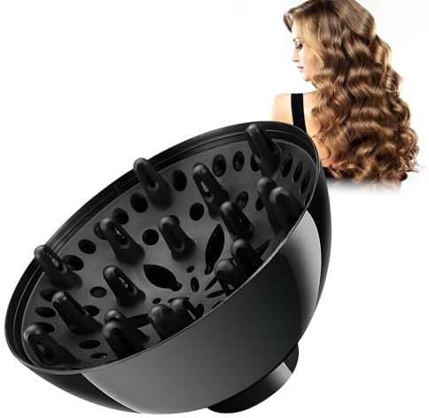 BafanglaiUK Universal Haardiffusor Haartrockner Diffusor Aufsatz, Diffuser Haare Locken, Diffusor Aufsatz Föhn, Diffuser Föhn Aufsatz, Für Lockiges Haar (1 Stück）