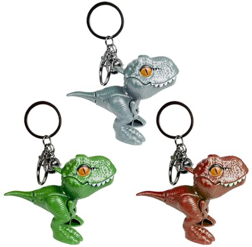 3 Stücke Dinosaurierschlüsselkette, Kreativer Und Lustiger Schlüsselbund, Süße Dekorationen, Taschenanhänger.