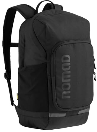 NOMAD® Lahko 25 Liter Rucksack | Schwarz | Premium Tagesrucksack Damen & Herren | Laptop-Rucksack 15,6 Zoll | Recycelter Ripstop | Atmungsaktive Rückseite