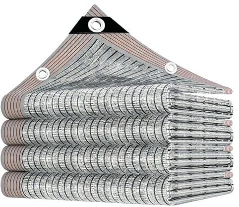 Filet d'ombrage en Aluminium Argent Filet Anti-Chaleur réfléchissant 4x5m | Toile d'ombrage 99% protection UV avec œillets,Anti-déchirure | pour jardin,serre,agriculture et extérieur