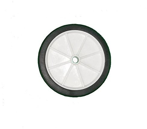 KetoPlastics PAIR OF SMALL 4 WHITE WHEEL WITH 6MM BORE, STABILISER, CART, TRUCK, SHOPPING TROLLEY