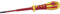 C.K Dextro VDE Slim Slotted Screwdriver 4mm x 100mm Thin, Electricians Insulated Flat Head Screwdrivers, Access Recessed Screws, Electrical Terminal Flathead Screw Driver, Hand Tools, T49244-040