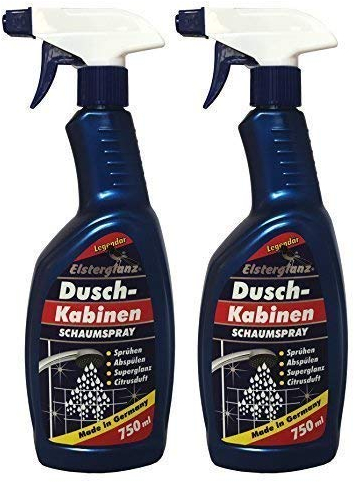 Preisjubel 2 x 750ml Elsterglanz Duschkabinen Schaumspray, Duschkabinenreiniger Spray