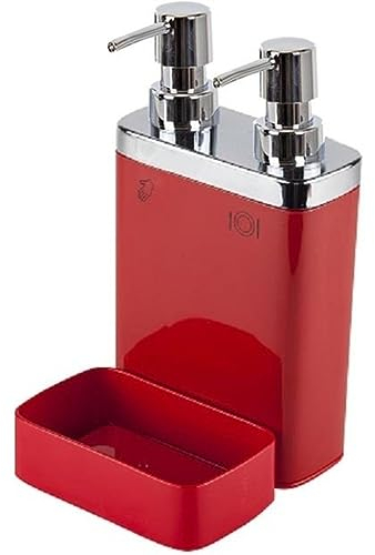 Primanova Viva Seifenspender mit Schwamm, 2er, Rot