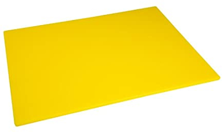 Hygiplas Low Density Yellow Chopping Board Large 600x450x10mm - Colour Coded, Dishwasher Safe Cutting Board HC883