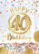 bentino Geburtstagskarte XL mit leuchtenden KERZEN zum AUSPUSTEN, Spielt den Song Happy, DIN A4 Set mit Umschlag, Glückwunschkarte zum 40. Geburtstag, Grußkarte Great Cards