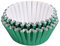 Miss Bakery's House® Mini-Muffinförmchen Folie - Ø 32 mm x 20 mm - Grün - 120 Stück - Papierbackform für kleine Muffins und Cupcakes - Metallic-Look