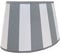 Lampenschirm für Tisch- und Stehlampe Ø 30cm | E27 | Oval Konische Form 20 x 30 x 18 cm | Grau Weiss Gestreift | Für Tischleuchten