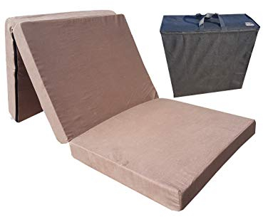 Natalia Spzoo Faltmatratze Klappmatratze 180x80x10 cm mit Aufbewahrungstasche (Taupe 2019)