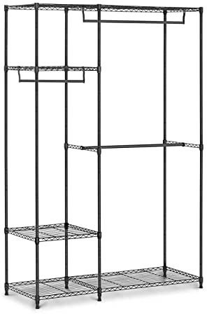 Royal Catering RCMR-1800P19H Garderobenständer Metall Kleiderständer Wäscheständer 20x45x180 cm 270 kg schwarz