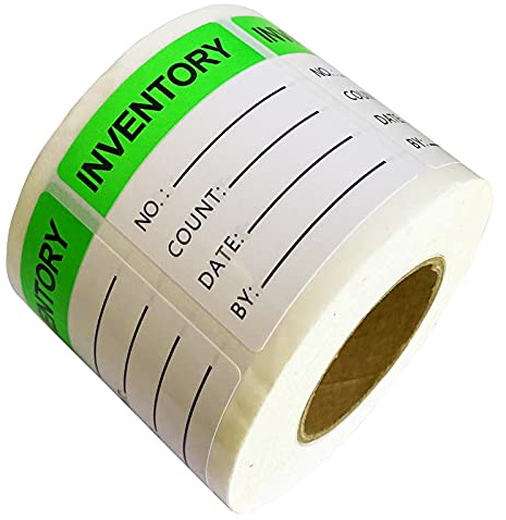 Top label 1.8x2 Inch Inventory Label,Inventory organizer Stickers,Inventory Control Labels,500 Pcs,Green,1.8x2 Inch
