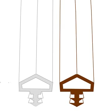 Türdichtung Zugluftstopper, Holztür - 3.8mm Nutbreite / 6.5mm Nuttiefe / 12mm Falz Fensterdichtungen Flügelfalzdichtung Gummi Dichtungen (10M, brown)