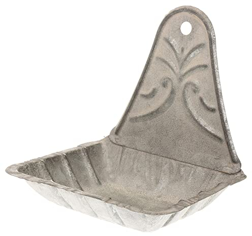 MACOSA SA00178 Seifenschale Altsilber Metall Vintage-Stil Seifenhalter Seifenablage Wandmontage Seife Halter Bad Küche Seifen-Aufbewahrung nostalgisch