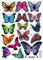 Schmetterlinge Aufkleber Set - Wandsticker - Wandtattoo, Aufkleber selbstklebend zum Basteln, Dekorieren und Verzieren - für Hochzeit Einladungen, Geburtstagskarte