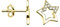 SOFIA MILANI - Damen Ohrringe 925 Silber - vergoldet/golden - Ohrstecker als Stern - E1742