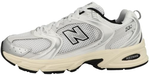 New Balance Unisex Oxford-Gewebe, Weiß/Grau, 43 EU