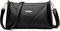 NICOLE & DORIS Klein Umhängetasche Damen Handtasche Elegant Schultertaschen PU Leder Frauen Kuriertaschen Unterarmtasche Handytasche Crossbody Bag Satchel Handtasche Schwarz