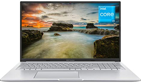 ASUS Computer portatile Vivobook, display FHD da 17,3, processore Intel Core i3-1220P di 12a generazione (Beats i7-1195G7), lettore di impronte digitali, audio SonicMaster, batteria a lunga durata,