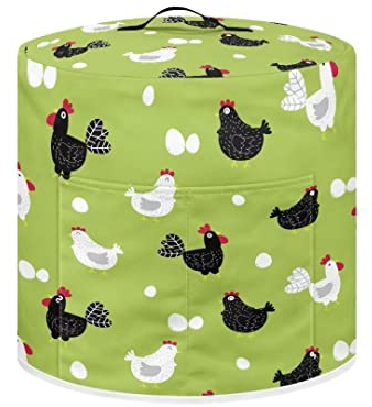 SCRAWLGOD Vegetables Print Pressure Cooker Cover Fits for Stand Mixer Air Fryer Rice Cooker Toaster Oven Bread Masker Kitchen Aid Dust Cover Round Protective Cover with Top Handle