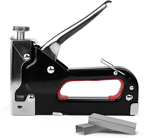 Staple Gun & Nail Gun with Lifting Lip | 3 in-1 Upholstery Staple Gun for Wood, Carpentry, Fencing, Furniture, and Decoration | Heavy Metal Nail Gun for DIY & Craftsman’s Operation