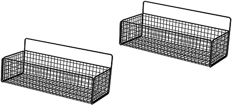 BESTonZON Metallkorb 2 Stück Edelstahl-Regal Zur Wandmontage Wandaufhängung Organizer Drahtregale Wandmontage Draht Für Die Organisation Über Der Kopfbrause Hängender Obstkorb Hängender