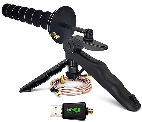 300 Mbps Wireless Card USB Adapter Laptop oder Desktop PC Computer Langstreckenempfang Verbessertes WLAN-Signal 16dBi 2,4 GHz Yagi Richtantenne ..