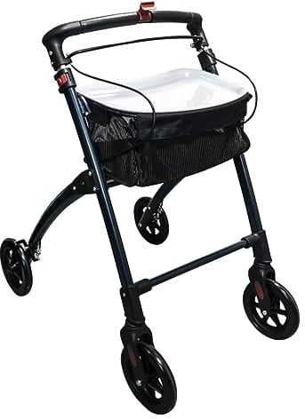 RIDDER Indoor Rollator Anthrazit Klappbar Wohnraumrollator Zimmerrollator