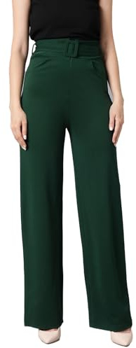 KOTTY Women Regular Length Solid Trousers