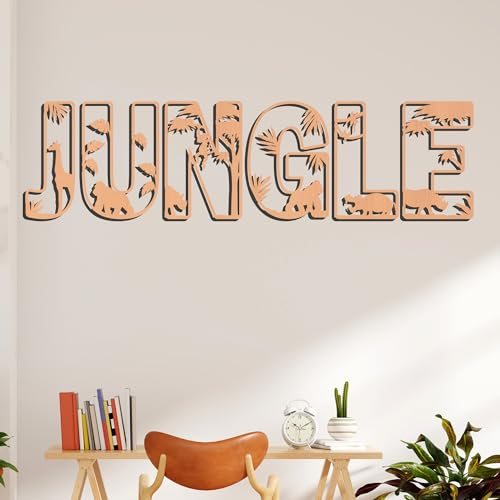 Jungle-Buchstaben A bis Z. Geburts-Geschenk. Kinderzimmerdekoration. Holzbuchstaben. Holzbuchstaben. Personalisiert., WOOD