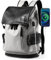 MATE ELAN Vintage Leder Rucksack für Herren Wasserdicht mit 15.6 Zoll Laptopfach Schwarz Rucksack Passt und Wandern Tagesrucksack für Reisen Arbeit