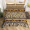 Bettwäsche 135x200 Afrika 3D Bettwäsche-Sets Tier 3 Teilig Weich Mikrofaser Bettbezug Set mit Reißverschluss + 2 Kissenbezüge 80x80 cm 1309-F