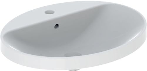 Geberit - Waschbecken – Einbauwaschbecken Geberit Variform oval 55 x 45 cm mit Armaturen. Geberit