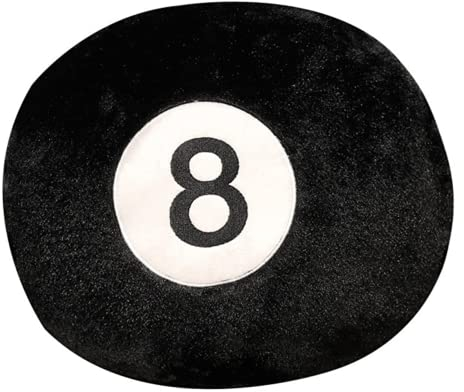 8 Ball Wurfkissen, 35cm Schwarz Billard Plüschkissen Round Stuffed Sofa Kissen Throw Pillow für Heimdekoration
