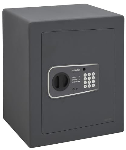 ARREGUI Logica 10 Möbeltresor mit 10 mm Starker Front + Aufbohrschutzplatte | Safe Tresor mit Zahlencode | Großer Tresor für Zuhause mit Sägeschutz Doppelbolzen Verriegelung | 45x38x33 cm | 44L