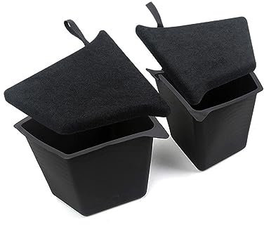 Xuanqingyi Store Compatible With Tesla Compatible With Model Y Trunk Side Storage Bins Cargo Compartment Liners TPE Box Boot Organizer Bucket With Carpet Lids (Color : MY Box with handle)