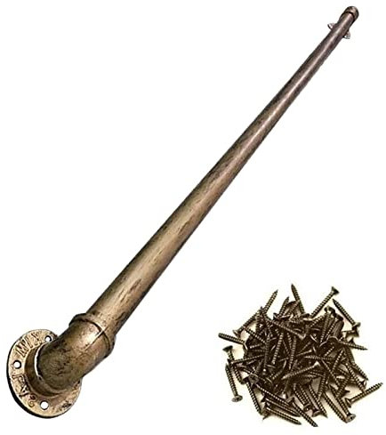 Xiaoxu Handlauf Treppen Antik Bronze Metall Schmiedeeisen Geländer Innen Außen Wand Balustrade rutschfeste Rundrohr Wandmontage Treppengeländer Geländer (Size : 2ft/60cm)