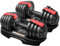 BRAINGAIN Adjustable Dumbbells Set 12.5kg Pair | Space Saving Adjustable Weights for Home Gym Workouts | 11 Dumbbell Set in One | Training Weights with Smart Click Technology